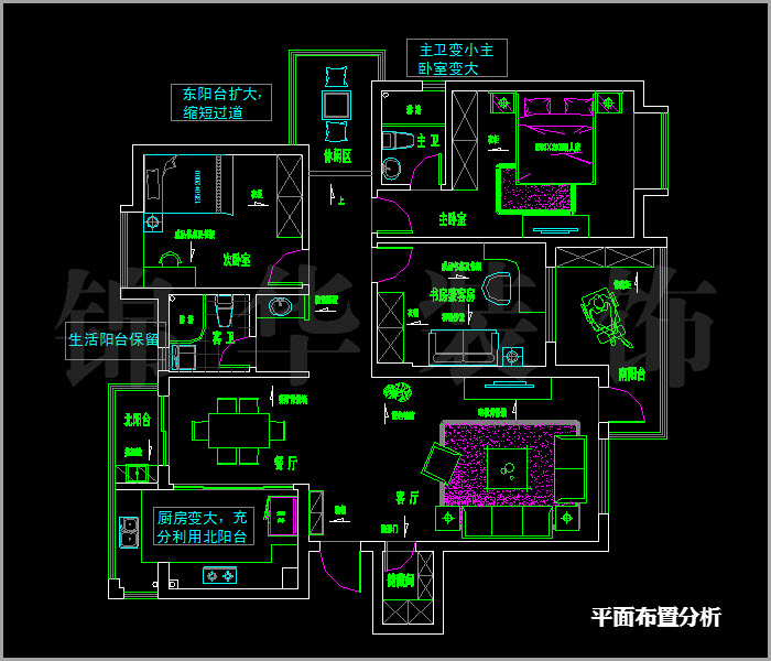 融喬中央花園三房?jī)蓮d兩衛(wèi)140平米 戶型